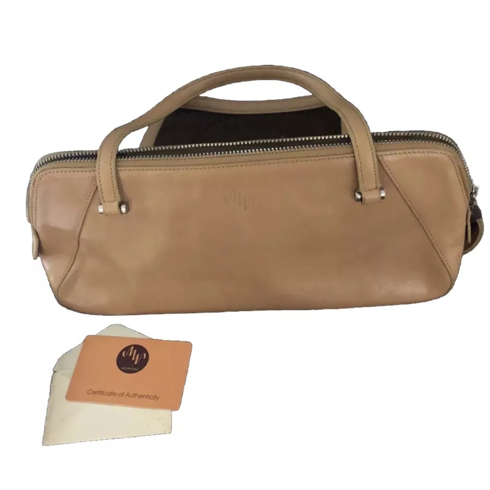Monsac original Small Tan Leather Women’s Bag with Certificate of Authenticity